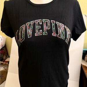 PINK Victoria's Secret XL new Black T-Shirt
